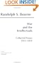 War and the Intellectuals: Collected Essays, 1915-1919 (Bourne)