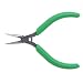 Xcelite L4G Sub-Miniature Needle Nose Plier with Green Cushion Grip Handle, Smooth Jaw, 4" Length, 13/16" Jaw Length