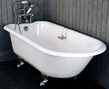 European Deck Mount Clawfoot Tub (Painted) - Brushed Nickel - 54 inch