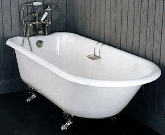 Buy European Deck Mount Clawfoot Tub (Painted) - White - 54 inch (Sunrise Bathtubs, Plumbing, Bathtubs Showers & Saunas, Bathtubs, Clawfoot Bathtubs)