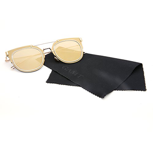 Gamt desginer vintage sunglasses retro full-rim metal f…