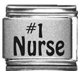 Clearly Charming Number 1 Nurse Laser Italian Charm