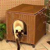 Litter Pan Cover Large Brown