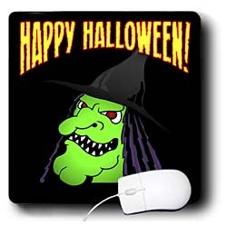 Mark Grace HALLOWEEN witch - WITCH happy halloween 1 on black - Mouse Pads