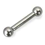 12G SURGICAL STAINLESS STEEL STRAIGHT BARBELL 5MM BALL - 9/1