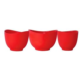 iSi Flexible Silicone Mixing Bowls 3-pc. Set- Red by iSi
