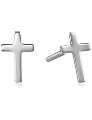 Sterling Silver Childrens Cross Earrings