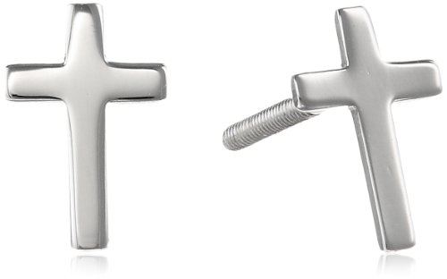 Sterling Silver Children's Cross Earrings
