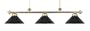 Landmark 167-PB-BK Casual Traditions 3-Light Billiard Light, 13-Inch, Polished Brass with Black Metal Shades