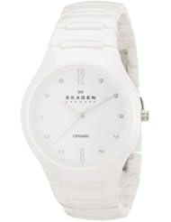 Skagen Womens SK817SSXC Ceramic White Dial Watch