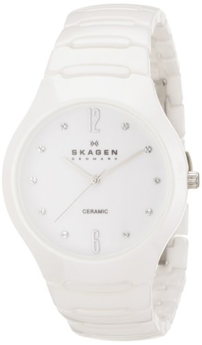 Skagen Women's SK817SSXC Ceramic White Dial Watch