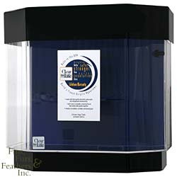 Clear-for-Life Desktop UniQuarium 12 Gallon Flat-Back Hexagon Aquarium (Sapphire Blue)