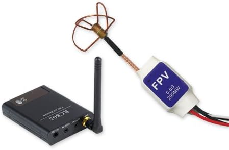 DIY FPV 5.8GHz 8CH 200mW 808 Wireless AV Video Transmitter Sender + RC805 Receiver with Omni Antennas Set for DJI Phantom FC40, Phantom 2 Vision, Phantom 2 Vision+ Quadcopter