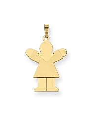 14k Yellow Gold Girl Charm
