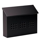 Traditional Decorative Horizontal Mailbox - Black
