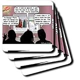 Editorial Cartoon about YouTube Music - Set Of 4 Coasters - Soft