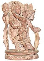 Stone Statue Lord Shiva and Parwati Figurine 1.75 x 1 x 3 inches (sos414)