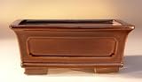 Bonsai Boy's Rectangle - Glazed Dark Red Orange<br>6.0x4.25x2.5