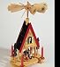 CHRISTMAS ALPINE HOUSE CAROUSEL W/ CANDLES - 12