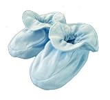 Organic Cotton Booties Blue (one size) (Size=One size)