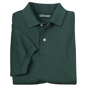 NEW Outer Banks - 68-Ounce Pique Knit Sport Shirt Pine Green-S