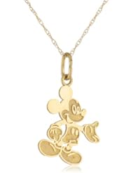 Disney Mickey Mouse 10kt Gold Girls Pendant Necklace