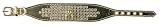 Pet Supply Imports - Gold Swank 1 1/2 Vinyl Collar with five rows of rhinestones Size 20