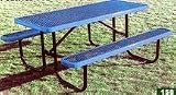 8' Durable All Welded Picnic Table With 2 x 10 x 8' Vinyl Clad Expanded Steel Planks