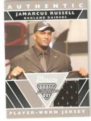 2007 Bowman Draft Day Selections Relics #DJJR JaMarcus Russell - Oakland Raiders (Piece of Authentic Jersey) (Football Cards)