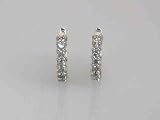 花珠堂 シルバー925 ダイヤモンド フープピアリング (0.20CT)-2