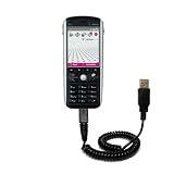 Coiled Power Hot Sync and Charge USB Data Cable w/ Tip Exchange for the HTC Feeler - Gomadic Brand