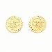 14k Polished Sun and Moon Post Childrens Earrings