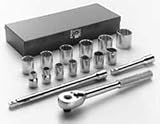 Wright Tool A41 16pc 1/2 Drive 12 Point Fractional Ratchet/Socket Set