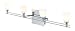Holtkoetter 5584 CH SW Ludwig Four Light Wall Sconce, Chrome with Satin White Glass