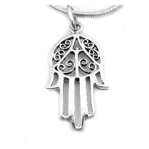 Buy Sterling Silver Islamic Hamsa Hand of Fatima Charm Pendant