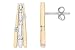1/3 Carat Diamond 14K White and Yellow Gold Earrings by Julie Leah