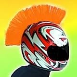Orange Motorcycle Dirtbike ATV Helmet Mohawk Mohawks Orange Motorcycle Dirtbike ATV Helmet Mohawk Mohawks