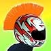 Orange Motorcycle Dirtbike ATV Helmet Mohawk Mohawks