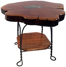 Cedar and Stone End Table