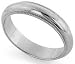 14K White Gold Milgrain Heavy Classic-Fit Wedding Band, 4mm Wide