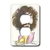  : Londons Times Funny Music Cartoons - Cat Stevens - Light Switch Covers - 2 plug outlet cover