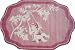 Pink Toile Area Rug, funtime supreme collection, 4'x5'.