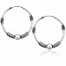 Sterling Silver Large Bali Hoop Earrings