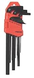FULLER 130-7510 9-Piece SAE Long Arm Ball Tip Hex Key Set (red)