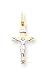 14k Two-tone INRI Crucifix Pendant