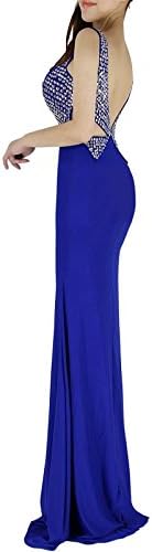 Grace Karin® Sequins Prom Gowns Long Mermaid Backless Royal Blue (6)
