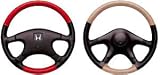 Wheelskins Original Genuine Leather Steering Wheel Cover- Size C(Charcoal)