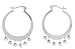Sterling Silver Polished Hoop Earrings w/ Dangle Balls
