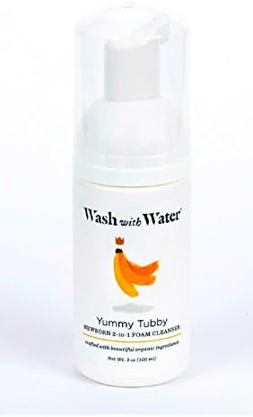 Wash with Water - Certified Organic * Infant I Baby I Toddler I * 2 in 1 Newborn Ultra-Luxe Foam Cleanser 3oz. - Yummy Tubby