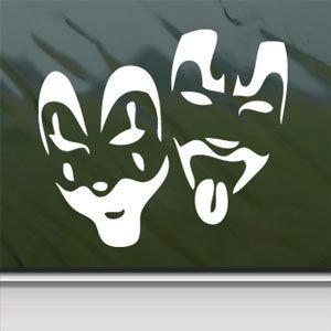 Insane Clown Posse Icp Faces White Sticker Decal Car Window Wall Macbook Notebook Laptop Sticker Decal